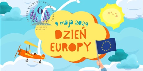 Powiększ grafikę: Kolorowa grafika z napisem Dzień Europy