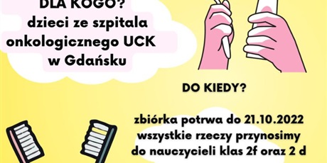Powiększ grafikę: Plakat akcji dla UCK w Gdańsku: rysunki szczoteczek do zębów