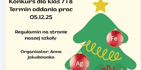 Konkurs na Chemiczną Ozdobę Świąteczną dla kl. 7-8