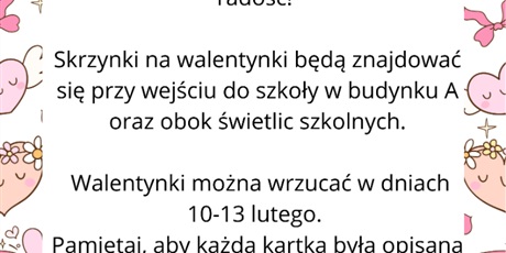 Poczta walentynkowa Mini Samorządu  kl. 1-3