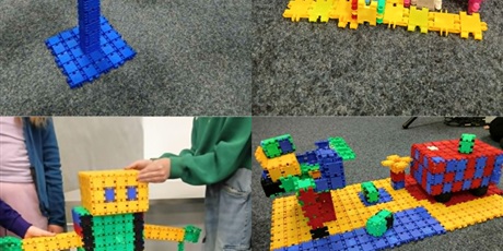 Powiększ grafikę: Prezentacja budowli z klocków Clicks wykonanych przez klasy 3D, 3K, 2A i 3I