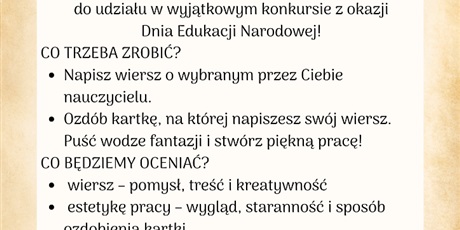 Powiększ grafikę: z-okazji-dnia-nauczyciela-zapraszamy-do-udzialu-w-naszym-konkursie-klasy-1-3-713513.jpg