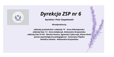 Powiększ grafikę: Dyrekcja i kadra pedagogiczna ZSP6