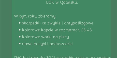 Zbiórka na rzecz dzieci ze szpitala onkologicznego UCK w Gdańsku